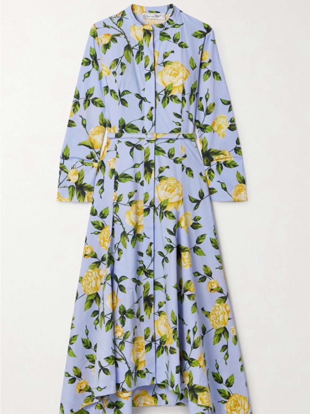 Oscar de la Renta English Rose Poplin Dress